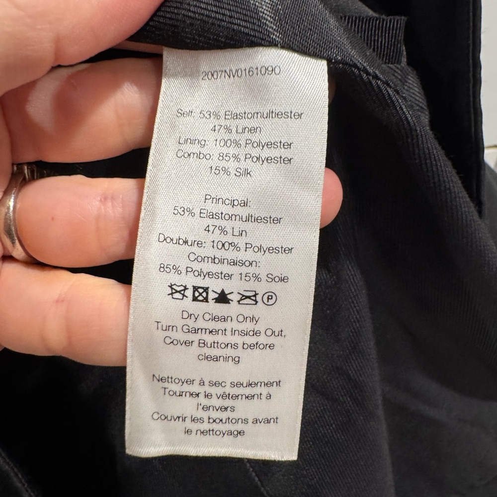 Veronica Beard Long and Lean Dickey Jacket in Black Linen Blend - Picture 7 of 13